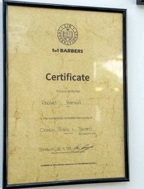 1o1 Barbers Zertifikat